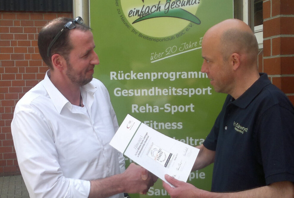 BSC in Osnabrück und Oldenburg durch „Sport pro Fitness“ frisch zertifiziert
