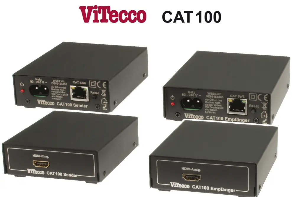 HDMI CAT Extender von ViTecco | ViTecco CAT 100