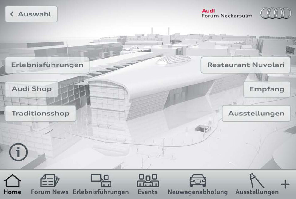 Audi Forum Neckarsulm jetzt als App