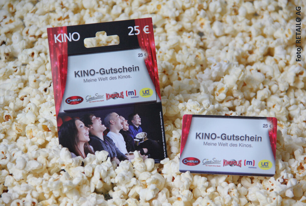 E-Geld Karten für Kino und Shopping