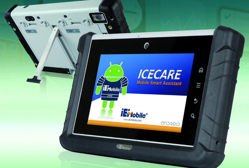 Robuster Android-Tablet-PC mit Hot-Swap Akkus