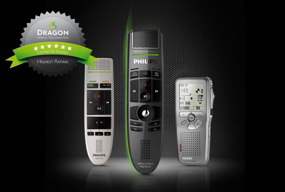 Professionelle Nutzer von Spracherkennung wählen meist ein Philips-Diktiergerät