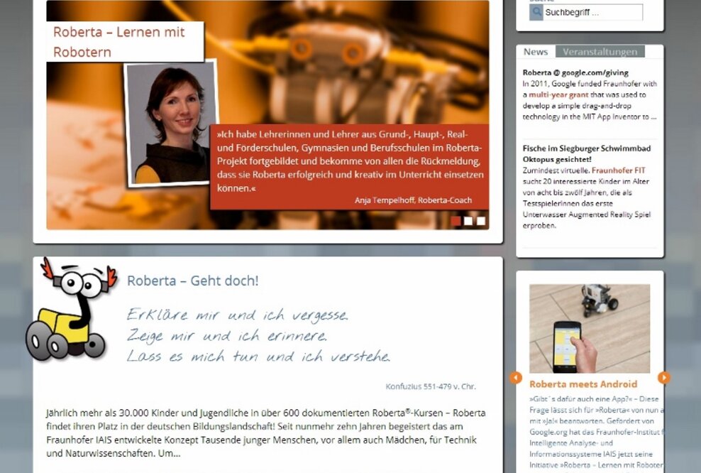 Ein Social Network für »Roberta« – Neues Portal der Fraunhofer-Initiative vernetzt Lehrkräfte