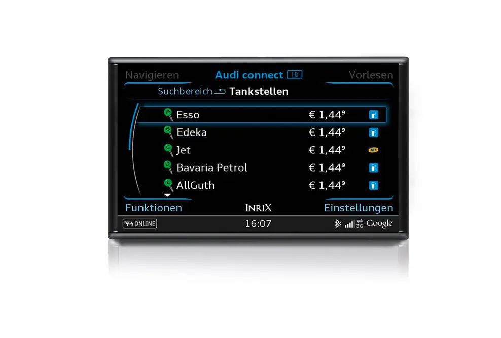 Schnell die günstigste Tankstelle finden: Neuer Service von Audi connect