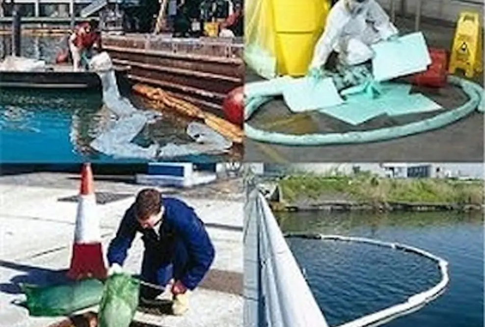 Gewässerschutz: Ölverschmutzungen auf Wasseroberflächen beseitigen