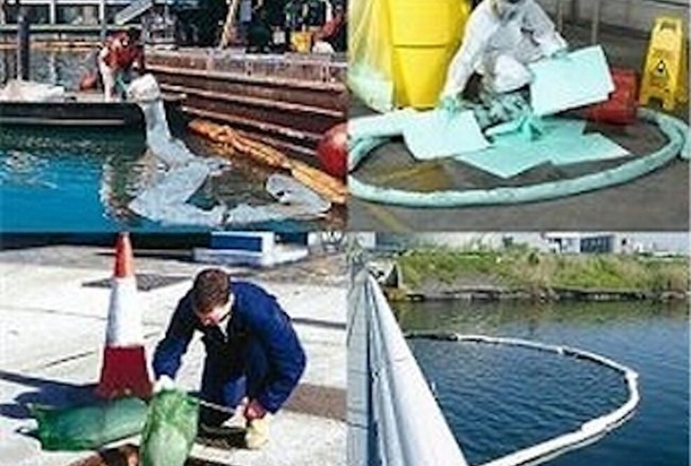 Gewässerschutz: Ölverschmutzungen auf Wasseroberflächen beseitigen