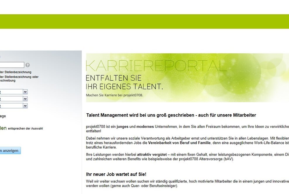 projekt0708 optimiert eigenes Recruiting mit Lösung von SuccessFactors