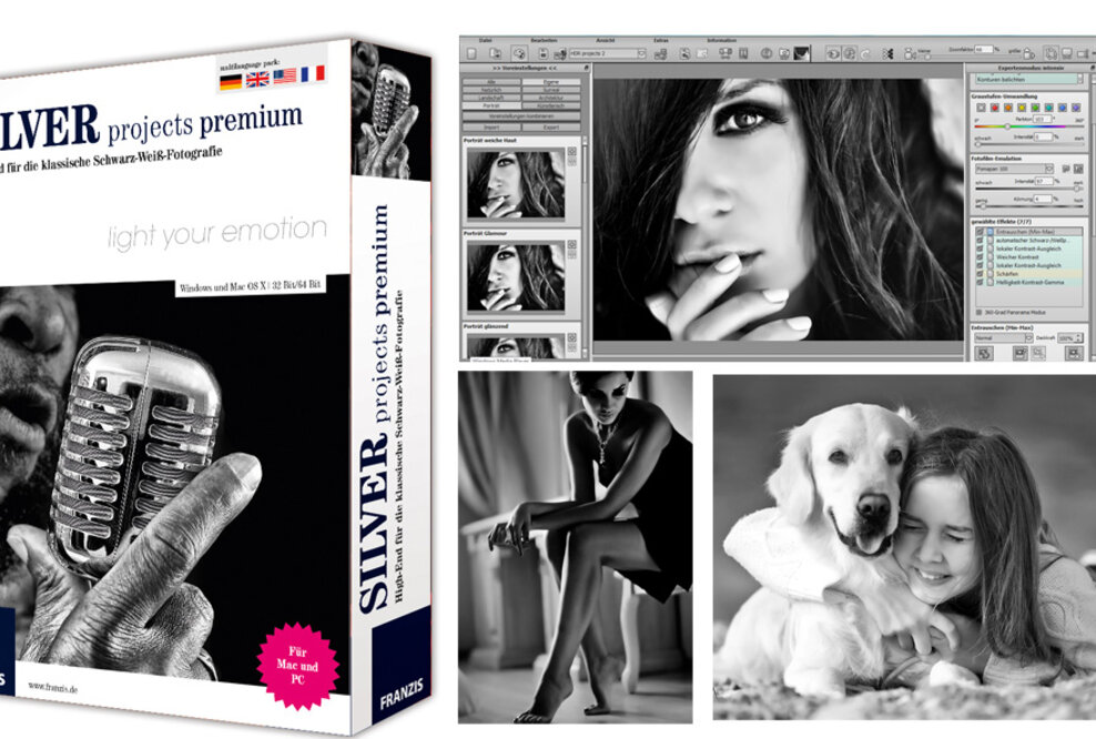Franzis SILVER projects premium - für einfach faszinierende Schwarz-Weiß-Fotos