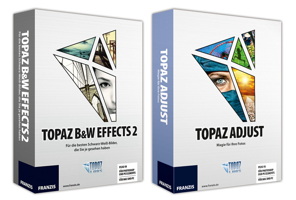 FRANZIS übernimmt exklusiv Lizenzrechte Vertrieb für TOPAZ LABS Photoshop Plug-ins