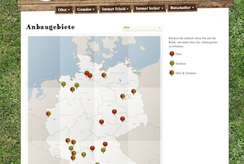 Die große Deutschlandkarte: Obst- und Gemüseanbau auf einen Blick