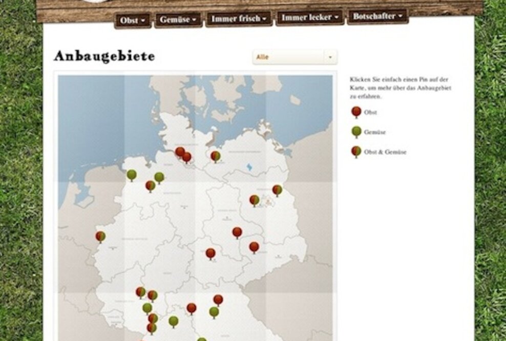 Die große Deutschlandkarte: Obst- und Gemüseanbau auf einen Blick