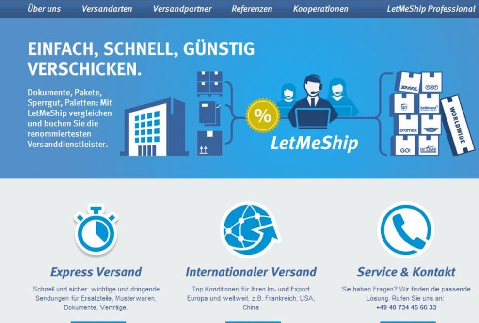 Neuer Look für die Versandplattform LetMeShip