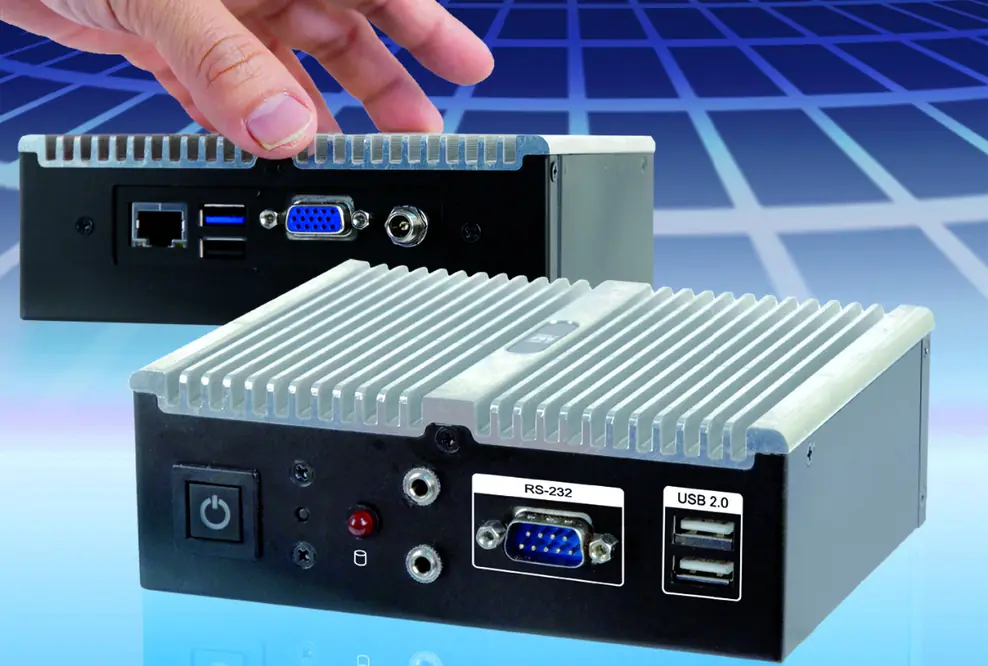 Lüfterfreier, ultra kompakter Box-PC mit Quad Core CPU