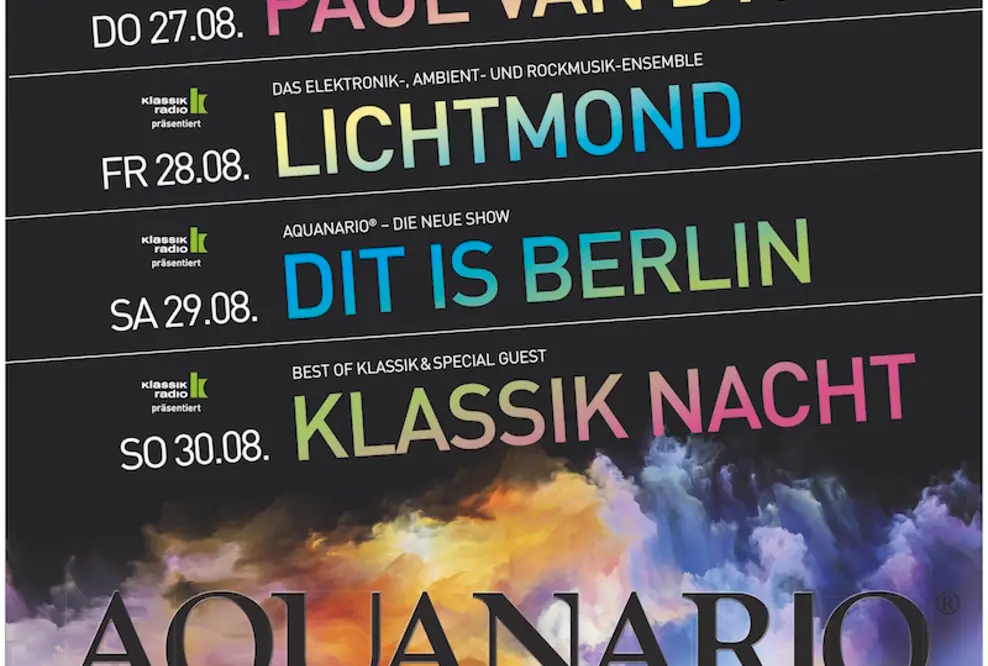 Aquanario im Sommer 2015 erstmals auf dem Flughafen Tempelhof - Ein Festival der großen Gefühle