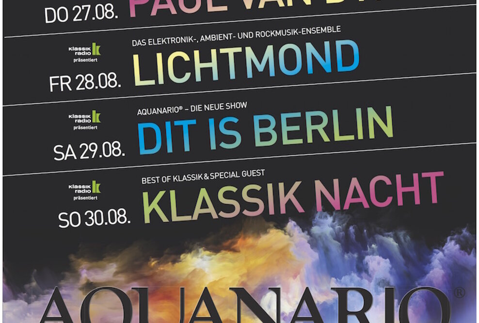 Aquanario im Sommer 2015 erstmals auf dem Flughafen Tempelhof - Ein Festival der großen Gefühle