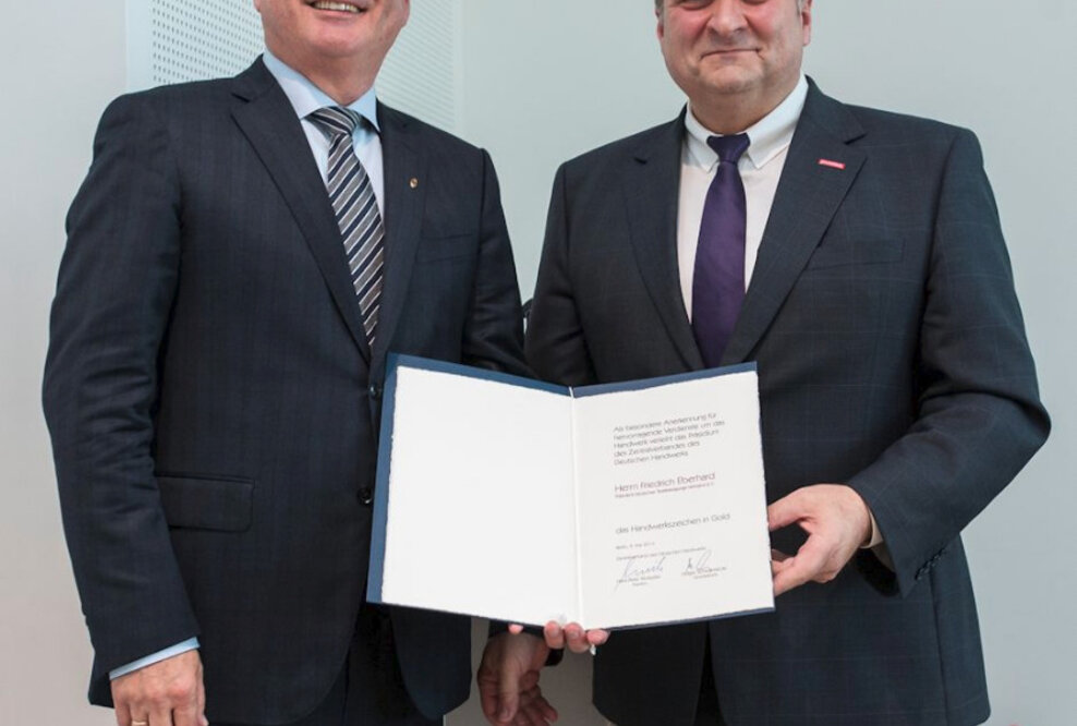 Auszeichnung „Handwerkszeichen in Gold"