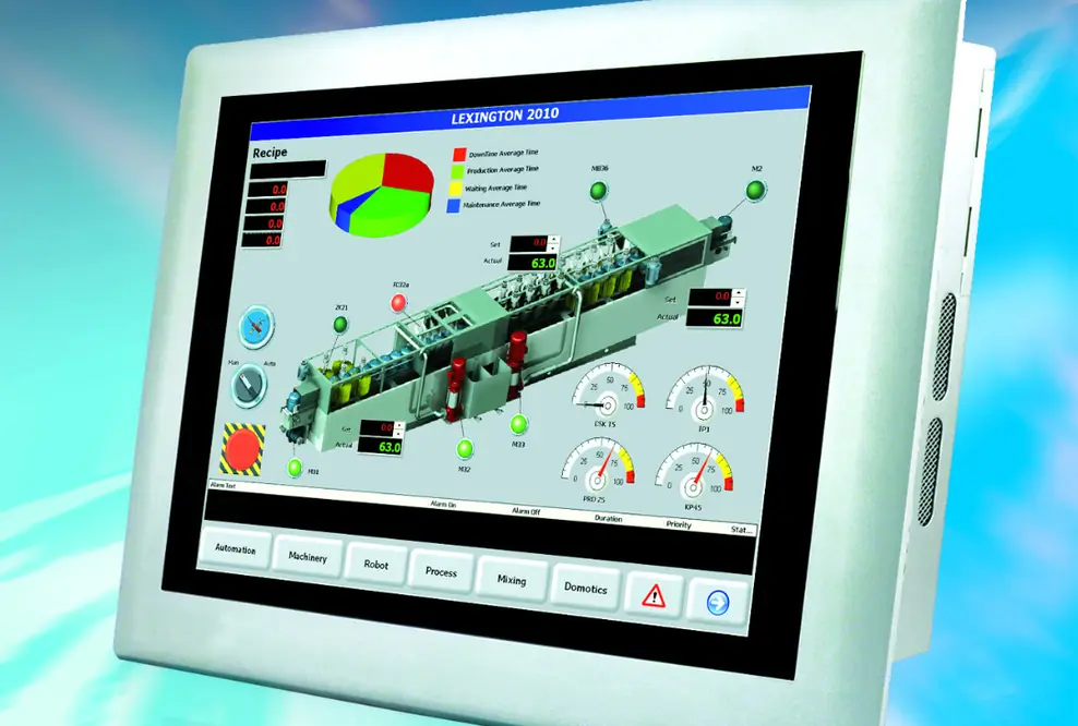 Effizienter HMI Panel-PC mit D525 CPU