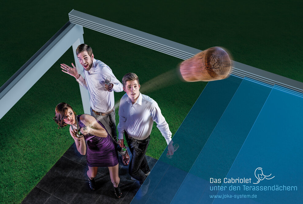 Das Cabriolet unter den Terrassendächern - JOKA System entwickelt innovatives Glasschiebedachsystem