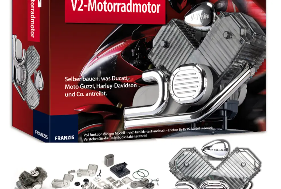 Der FRANZIS V2-Motorradmotor - Selbst-Bausatz eines funktionsfähigen Modells