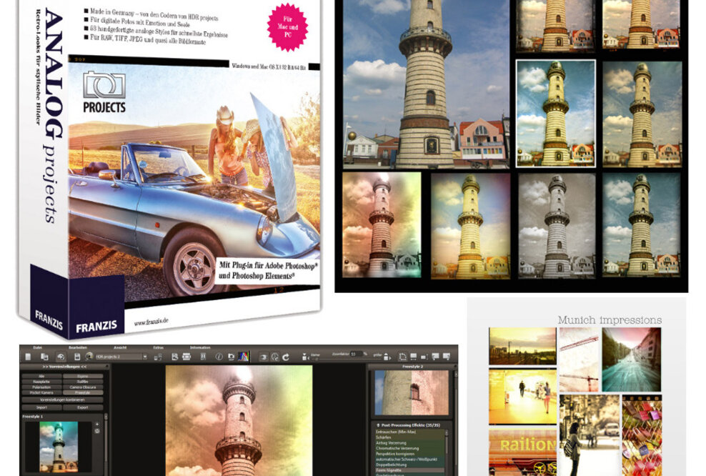 Gratis-ANALOG projects - Software für Bilder im Vintage-Retro-Look