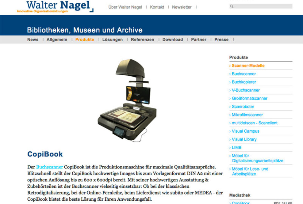 Leistungsstarke Buchscanner von Walter Nagel für Lieferbibliotheken im hbz-Verbund