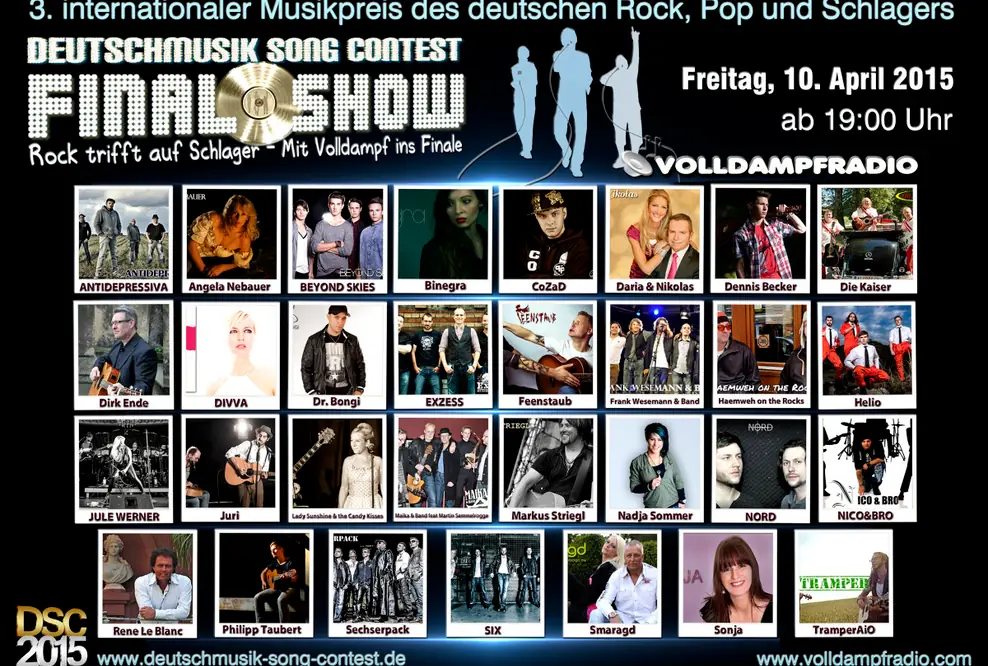 Preisverleihung: Glanzvoller Abschluss beim Deutschmusik Song Contest 2015