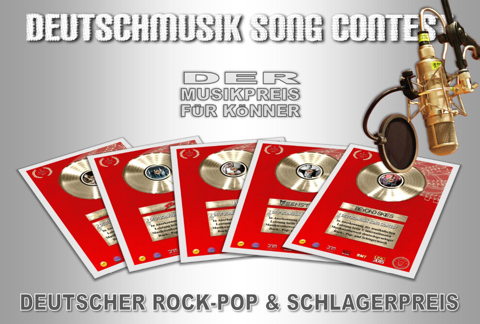 Deutschmusik Song Contest: Music Award „goldene Schallplatte“ 5 Mal vergeben