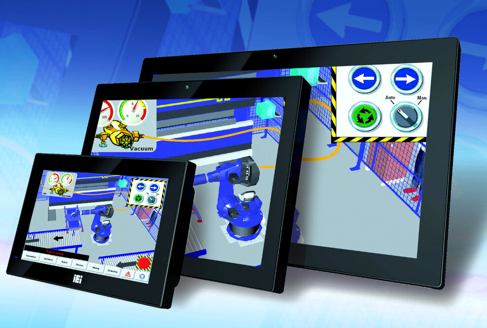 KompakteTouchpanel-PC`s bieten IP64 frontseitig