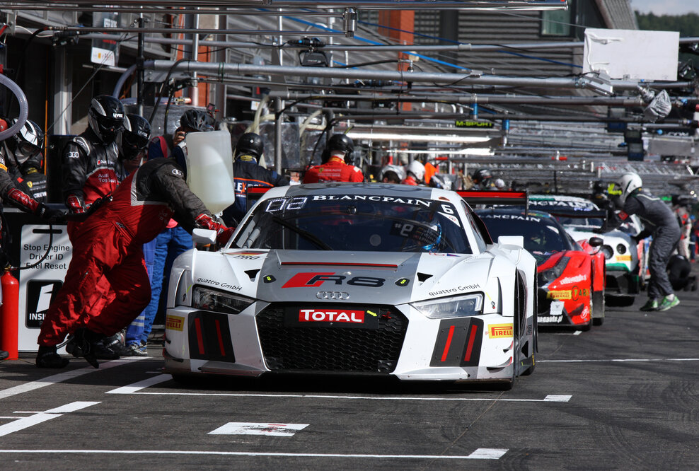 Audi R8 LMS erringt Platz zwei und drei in Spa
