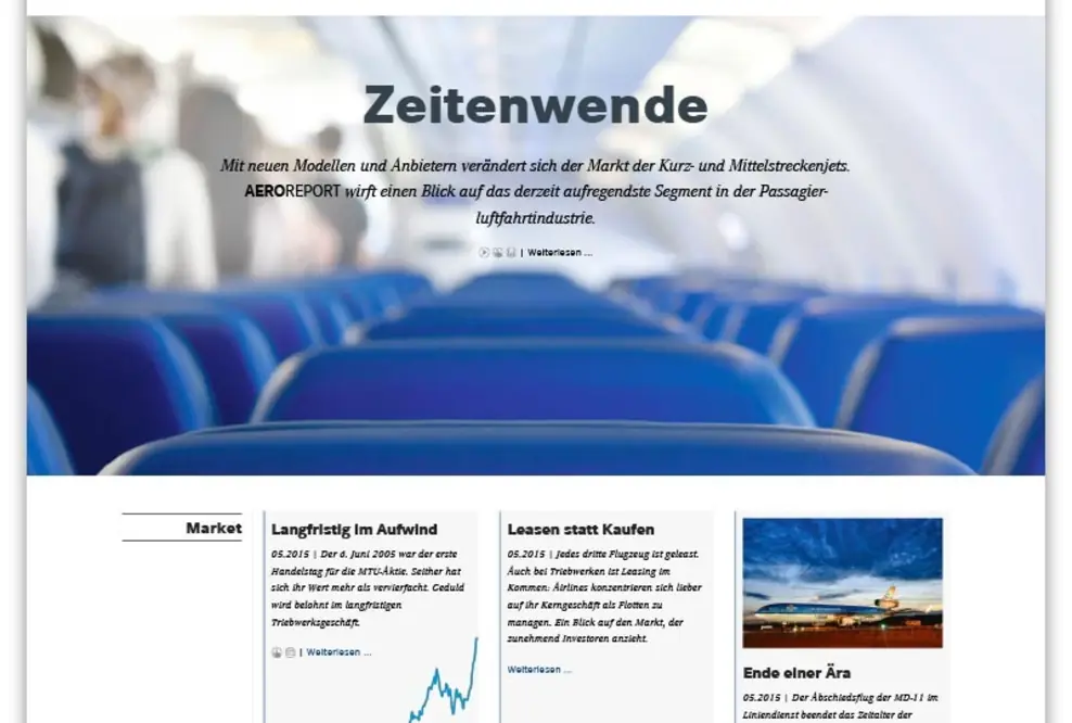 Erste Ausgabe erschienen: ADVERMA entwickelt MTU AEROREPORT als Onlinemagazin