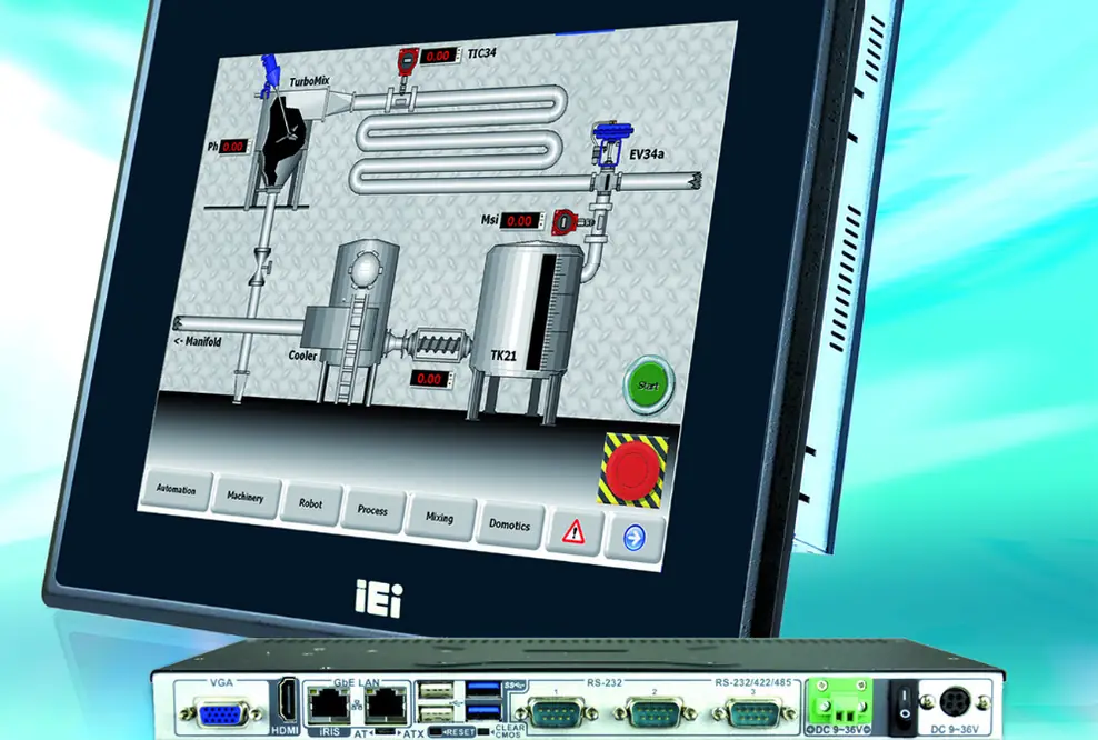 Robuster Panel-PC mit remote Management und Metallgehäuse