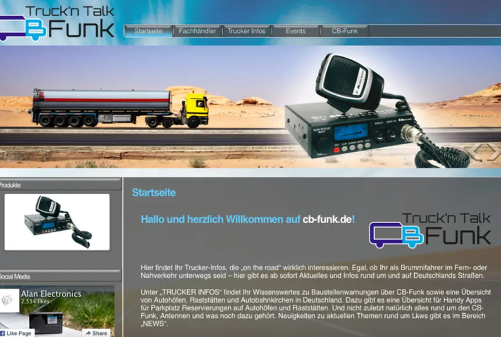 Truck’n Talk - neue Webseite für CB-Funker und Trucker ist an den Start gegangen