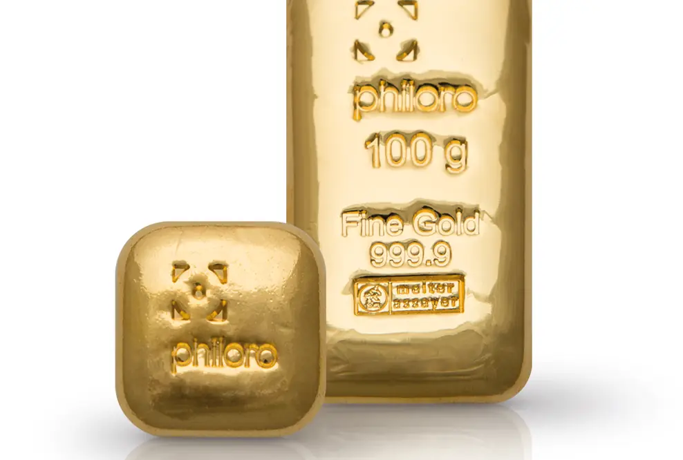 Ab sofort erhältlich: philoro Goldbarren 100 g und 1 oz gegossen
