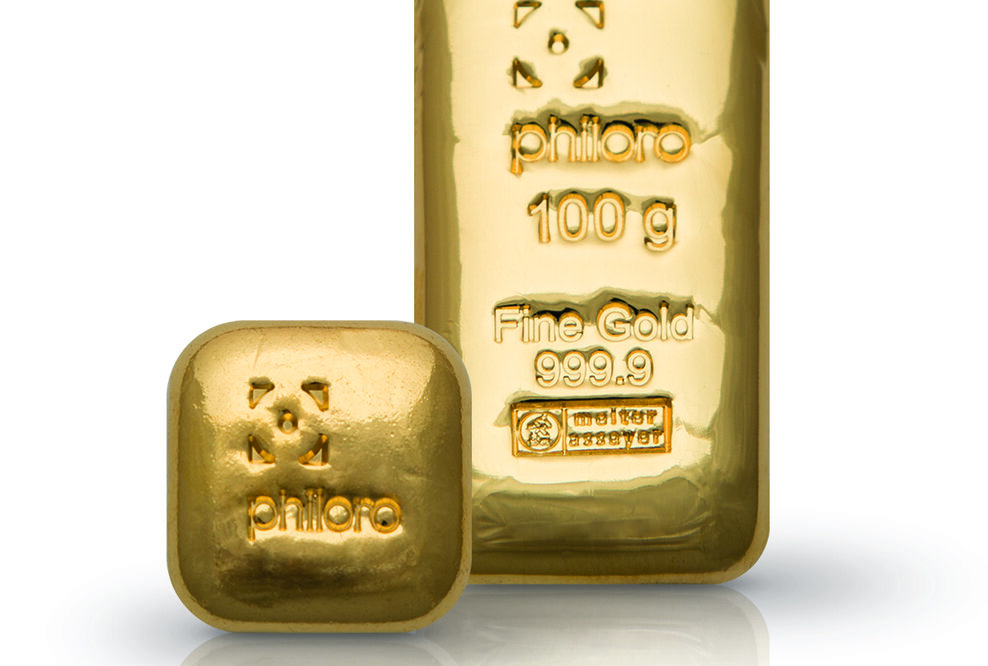 Ab sofort erhältlich: philoro Goldbarren 100 g und 1 oz gegossen