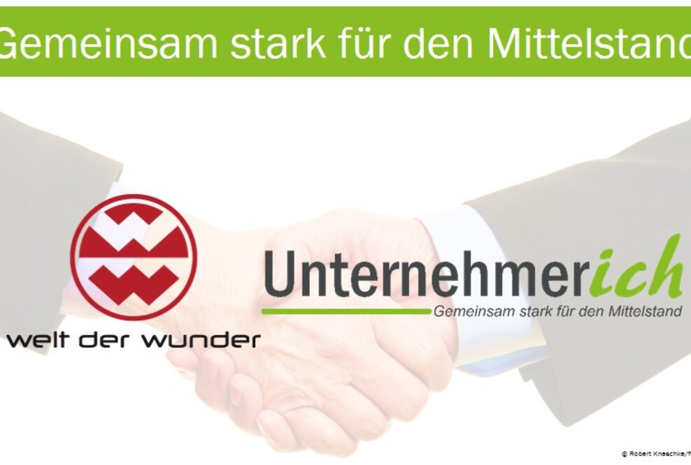 Unternehmerich und Welt der Wunder gehen Partnerschaft ein