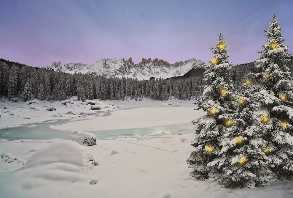 Weihnachtszauber am Karer See im Eggental