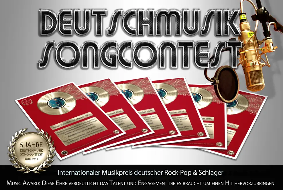 Deutschmusik Song Contest: Musikhoffnungen 2016 gesucht