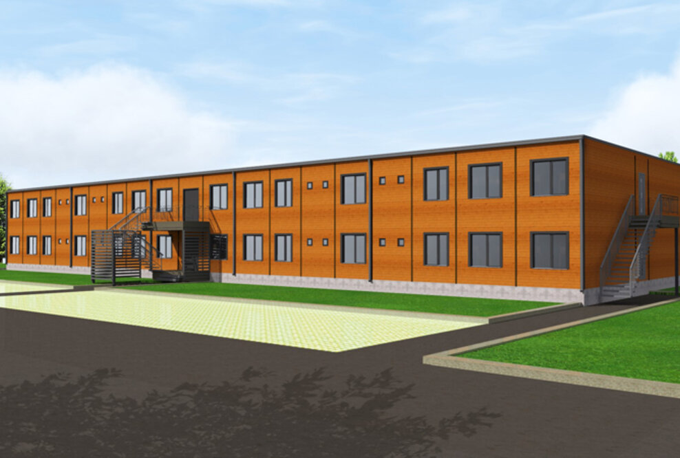 Holzsystembau statt Container