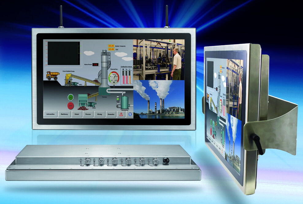 Lüfterloser 22“ Panel-PC ist IP66 geschützt