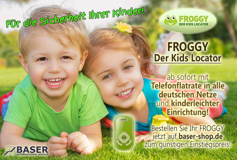 Rundum abgesichert mit dem FROGGY Kids Locator