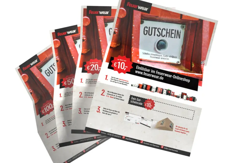 Neu im Feuerwear Onlineshop: Geschenk-Gutscheine