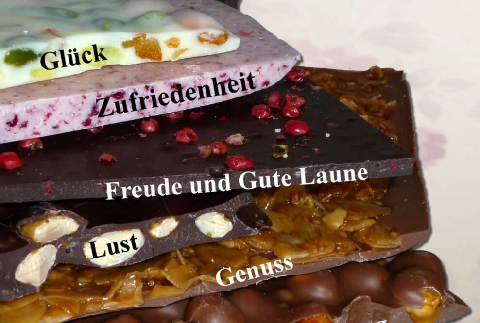 Schokolade ist Glück, das man verschenken kann.