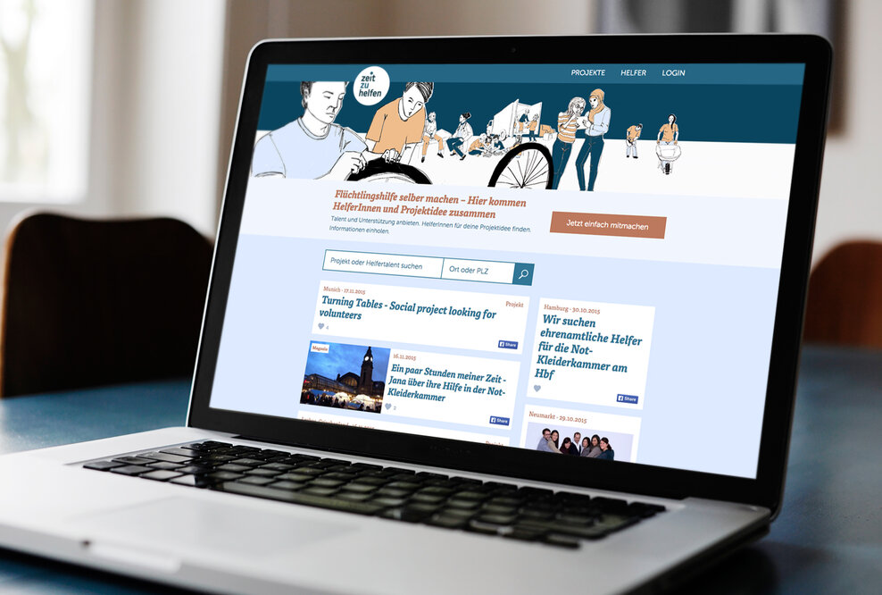 Es ist Zeit zu helfen: Die Online Plattform zeitzuhelfen vernetzt Ehrenamtliche mit Flüchtlingsprojekten