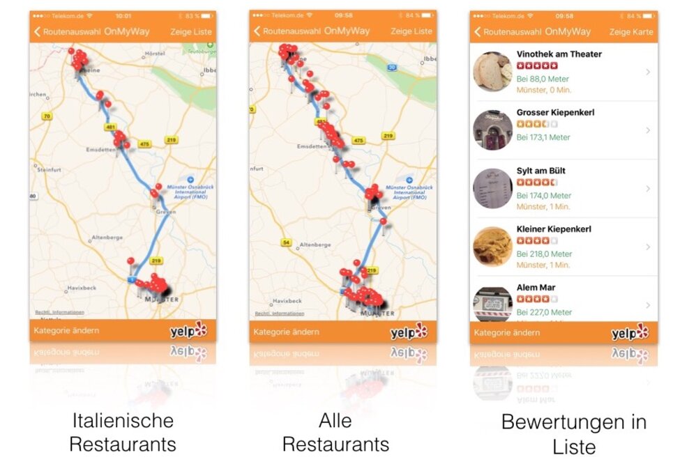 OnMyWay - Was liegt auf dem Weg?