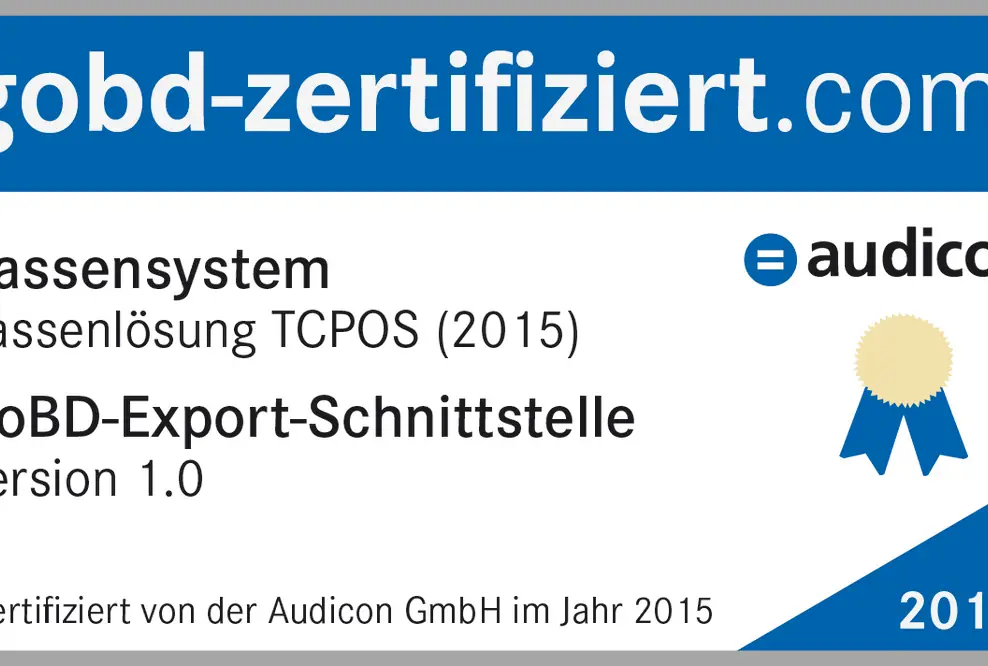 TCPOS-Kassenlösung erhält GoBD-Zertifizierung von Audicon
