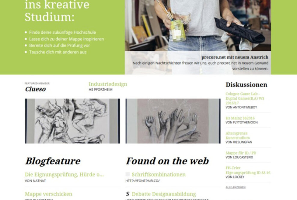 Wegweiser durch den Studienbewerbungsdschungel, precore.net im neuen Glanz