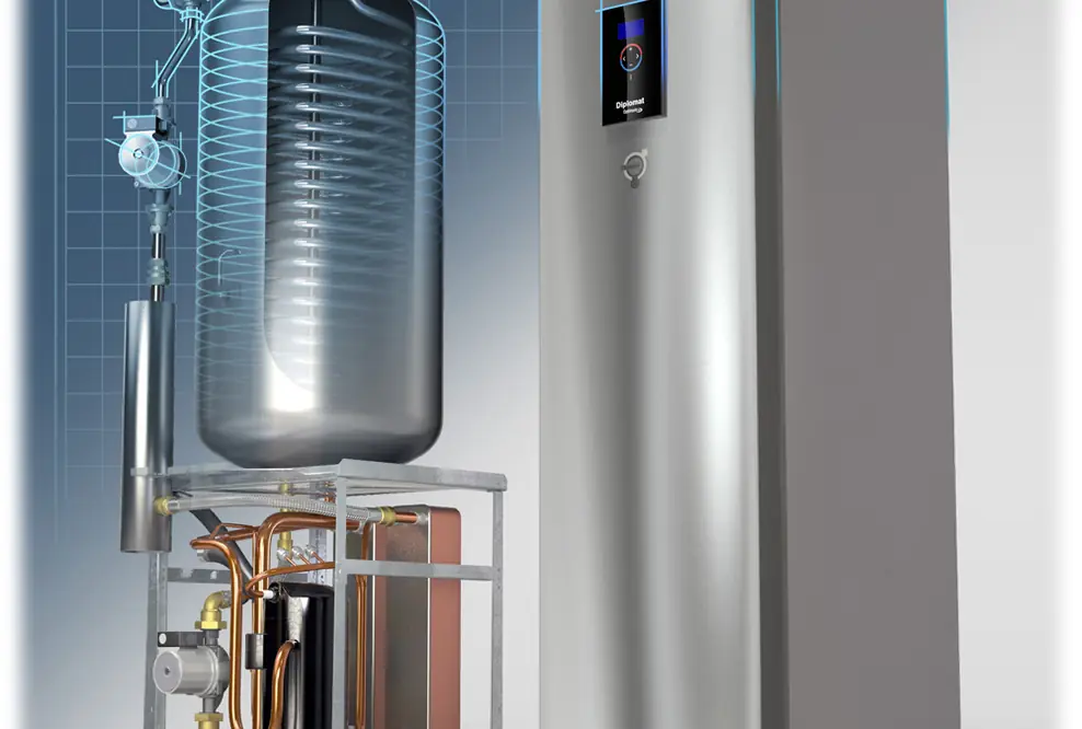 Höheren Jahreswirkungsgrad der Wärmepumpe bei gesteigerten Warmwassertemperaturen- und Mengen