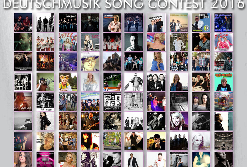 Nominierungen: Die Kandidaten beim Deutschmusik Songcontest 2016