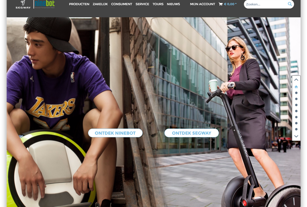 Segway Niederlande geht mit Shopware 5 online