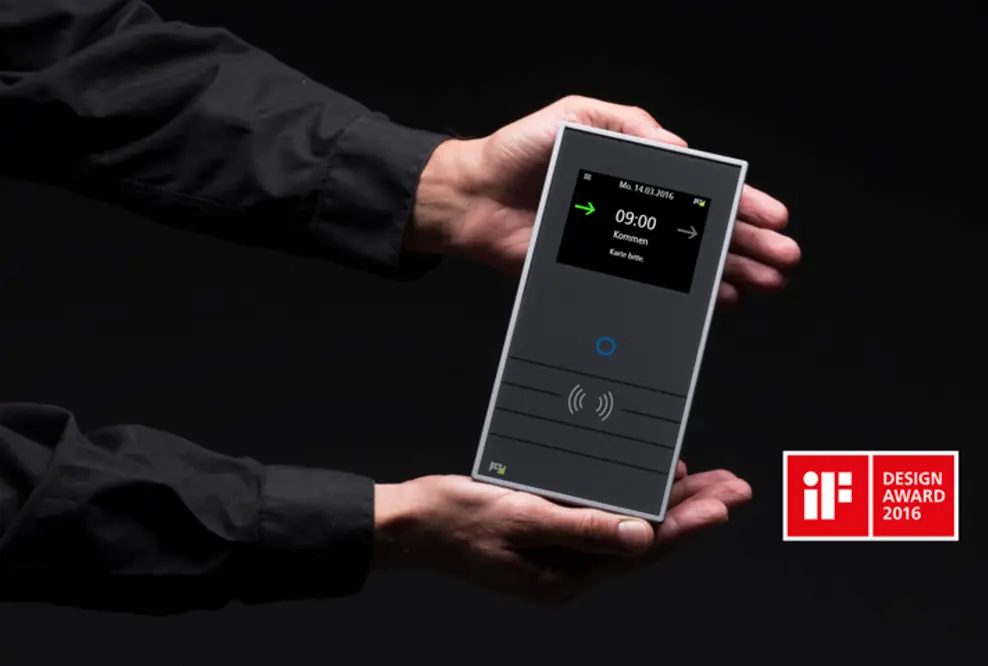 Zeiterfassungsterminal INTUS 5200/G von PCS erhält den iF DESIGN AWARD 2016.